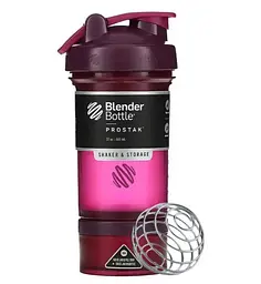 Шейкер спортивний BlenderBottle ProStak 22oz/650 мл з 2-ма контейнерами Plum (PS 22oz Plum) - мініатюра 1