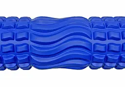 Масажний ролик EasyFit Wavyspines 33 см Синій (EF-3701-Bl) - мініатюра 2