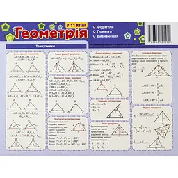 Картонка-підказка Геометрія 7-11 кл. ZIRKA 66447