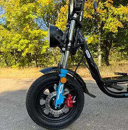 Електровелосипед Minako Monster NEW (1000W, 60V, 26Ah) Гідравлічні гальма +Розкладний Багажник/сидіння Чорно-Синій - мініатюра 4