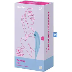 Вібратор для клітора з вакуумною стимуляцією Satisfyer Twirling Pro Blue - мініатюра 5