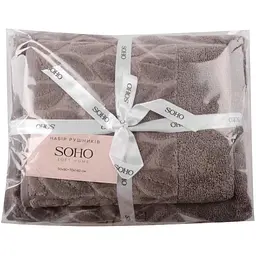 Набір рушників Soho Leaves Cappuccino 2 шт. (50*90+70*140 Leaves Cap) - мініатюра 3