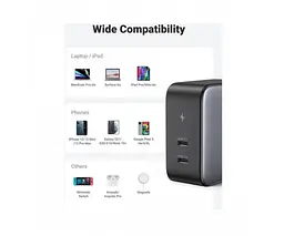 Зарядний пристрій Ugreen CD254 100 W Smart Charger євровилка (50327) - мініатюра 6