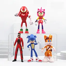 Набір іграшки фігурки Супер Сонік Sonic the Hedgehog 5 шт - мініатюра 2