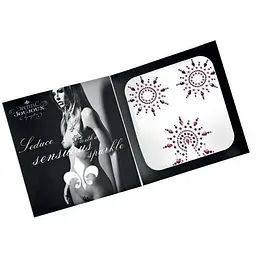 Пестіс з кристалів Petits Joujoux Gloria set of 3 Black/Pink украшение на грудь и вульву One size - мініатюра 2