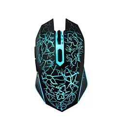 Безпровідна ігрова мишка Qukam RGB підсвічування USB Charge безшумна з вбудованим акумулятором Black 