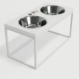 Hollky Base L — миски на підставці для середніх і великих собак (2 × 0,95 л, висота 20 см) - мініатюра 7