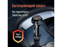 Автомобільний зарядний пристрій ColorWay 83 W Black (CW-CHA068PD-BK) - мініатюра 9