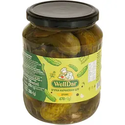 Огірки WellDar мариновані слабокислі 675 г (914183) - мініатюра 2