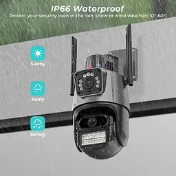 Вулична WiFi IPкамера Besder P10Q 8Мп 2 незалежних об'єктиви - мініатюра 4