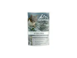 Вологий корм для кішок Carpathian Pet Food Індичка в желе 80 г (4820111141210)