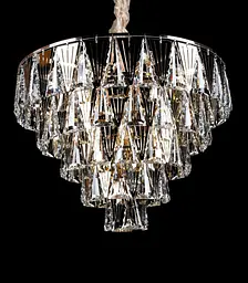 Люстра кришталева Splendid Ray L5885/D600/12 (GD), 12 ламп, E14, золото, шампанське, сучасний стиль - мініатюра 3