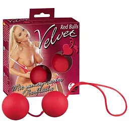 Вагінальні кульки Velvet Red Balls, 23 см, червоний - мініатюра 5