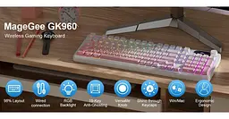 Клавіатура MageGee GK960 RGB (6971969729049) White/Pink (G-000004396) - мініатюра 6