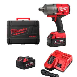Гайковерт ударний акумуляторний Milwaukee M18 ONEFHIWF34-502X 18В АКБ 2х5 А/год 0-1800 об/хв 2034 Нм 3/4" ЗП M12-18FC кейс 3.5 кг - мініатюра 5