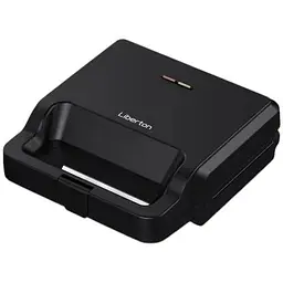 Мультимейкер Liberton LSM-5105 800 W 4в1 гриль трикутні сендвічі 4 шт бельгійські вафлі 2 шт горішки 12 шт антипригарне покриття індикатор живлення та готовності автоматичний контроль температури Black