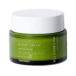 Крем для обличчя Tony Moly Green Tea True Biome Watery Cream, із зеленим чаєм, 80 мл - мініатюра 2