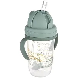 Кружка непроливайка Canpol babies Mountains з трубочкою та обтяжувачем 270 мл сіра (56/620_gre) - мініатюра 3