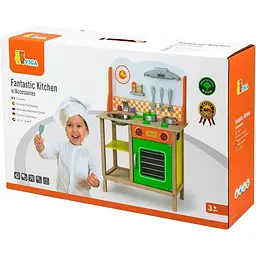 Ігровий набір Viga Toys Дитяча кухня з посудом (50957FSC) - мініатюра 7