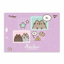Альбом для малюв. на скобі 12/100 А4 з перфор. Pusheen №130588/Yes/ - мініатюра 4