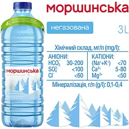 Мінеральна вода Моршинська негазована 3 л - мініатюра 3