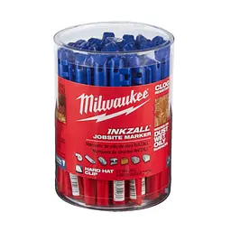 Маркер для будмайданчика INKZALL MILWAUKEE, тонкий синій (48223180) - мініатюра 3