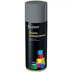 Фарба (емаль) аерозольна SLIDER 7046 сірий МАТ 400 мл 000023346 - мініатюра 2