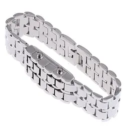 Годинник-браслет Led Watch Iron Samurai Сріблястий з червоними світлодіодами (IBW012SR) - мініатюра 5