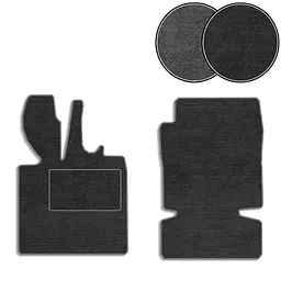 Ворсові килимки для Smart Fortwo 2003-2007 з підп'ятником 2 шт (Carrera)