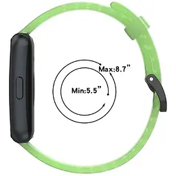 Силіконовий ремінець Becover Crystal Style для Huawei Band 7/Honor Band 7 Green (709430) - мініатюра 3
