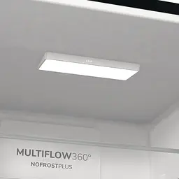 Холодильник Gorenje 185х60х60см 2 двері 204(96) л А++ NoFrost+ LED дисплей чорний (NRK6192ABK4) - мініатюра 2