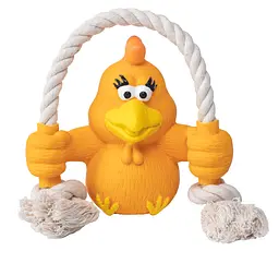 Іграшка для собак Quapas! Dog Toy Fun Chicken with rope - мініатюра 3