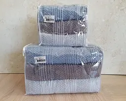 Набір турецьких махрових рушників Cestepe MicroCotton Premium 3 штуки 50x90 + 3 штуки 70х140 Nesha щільність 600 г/м2 - мініатюра 8