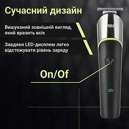 Машинка-триммер для стрижки волосся, бороди та окантовки VGR V-191 акумуляторна зі змінними насадками 5 Вт - мініатюра 6