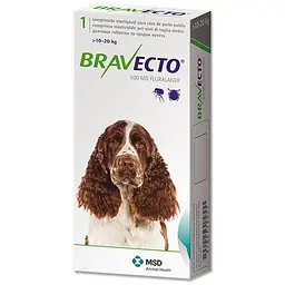 Bravecto засіб/жувальна таблетка від бліх і кліщів для собак старше 6 місяців 10 - 20 кг