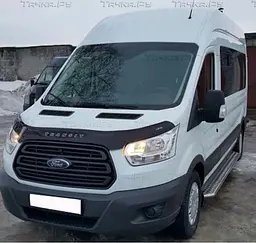Дефлектор капоту мухобійка для Ford Transit c 2014- Євро Кріплення (Vip Tuning) FR47 - мініатюра 2