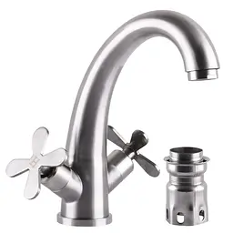 Змішувач для умивальника Globus Lux Dukat-8 SD8-401 000024970 Нержавіюча сталь - мініатюра 3
