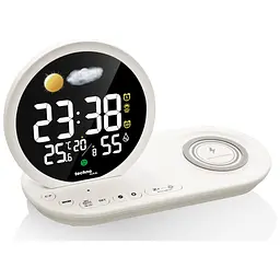 Годинник настільний Technoline WT427 Wireless Mobile Charging White (WT427) - мініатюра 3