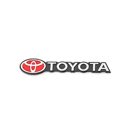 Емблема напис Toyota 160×30мм алюміній (на скотчі)