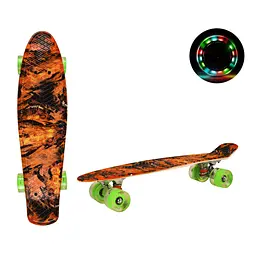Дитячий скейт пенні борд 22" SC20501 (RL7T) Lava PU колеса зі світлом дека 56*15 cm