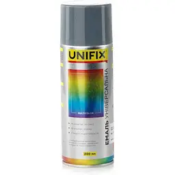 Фарба аерозольна UNIFIX 400мл темно-сірий акрилова універсальна Темно-сірий RAL 7031