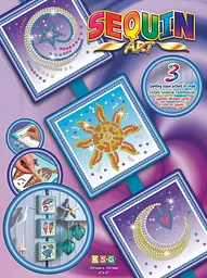 Набір для творчості Seasons Космос, Сонце, Місяць і зірки 3шт, 16*16см Sequin Art det0017603 - мініатюра 3