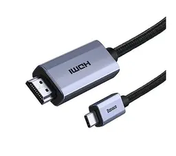 Кабель Baseus High Definition Series Graphene Type-C to HDMI 4K Adapter Cable 3m WKGQ010201 Black - мініатюра 4