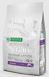 Сухий беззерновий корм із лососем для юніорів усіх порід Superior Care White Dogs Grain Free Junior All Breeds 10 кг