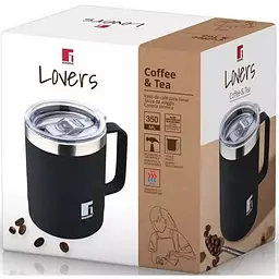 Термокружка Bergner Coffee & Tea Lovers 350 мл (BG-37788-BK) - мініатюра 5