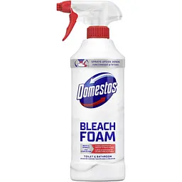 Спрей-піна для чищення унітазу та ванної Domestos Відбілювання та блиск 435 мл