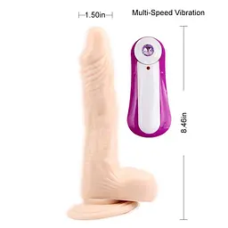 Вібратор Ballsy Super Cock James Deen 8.5", 21.5 см (тілесний) - мініатюра 2