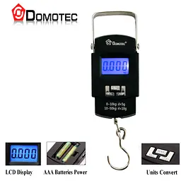 Ваги електронні Domotec MS-A08, ручний кантер чорний 50 кг з підсвіткою та гачком - мініатюра 2