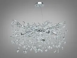 Люстра підвісна Гліцинія Diasha P8058/D800HR хром 10xE14 кругла