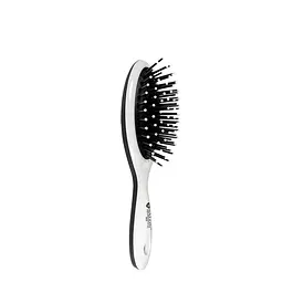 Щітка для волосся масажна пластикова овальна Salon Professional, біла